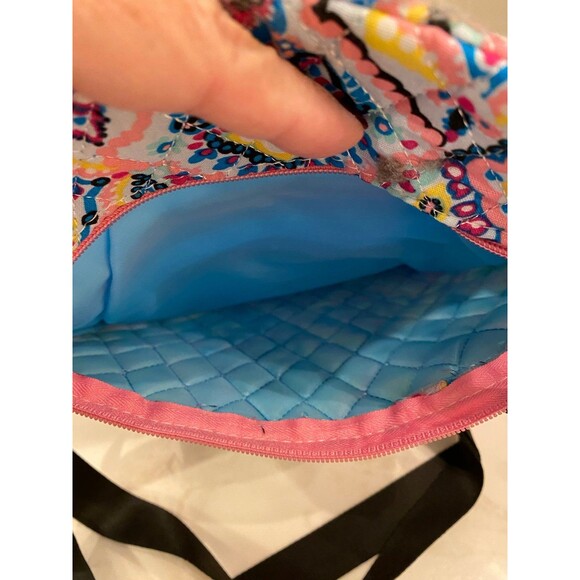 Crossbody Purse 4 Zipper Hipster Boho Stylish Hippie Bag Colorful Paisley - Picture 5 of 9